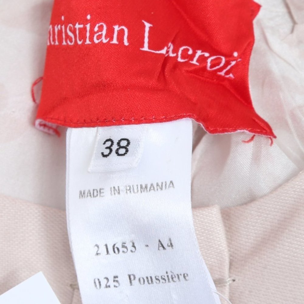 Vintage Christian Lacroix Pousierre Belted Short Sleeve Peplum Dress Size 38 - Picture 4 of 7